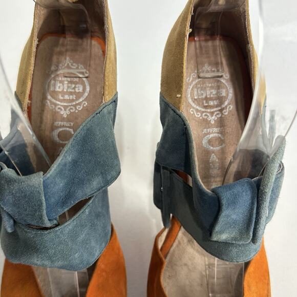 jeffrey campbell dressen colorblock platform heels size 7 - Picture 3 of 12